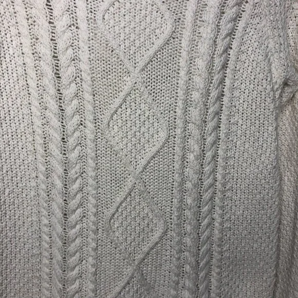 Zara White Knit Crew Neck Sweater Size Small - Picture 6 of 9